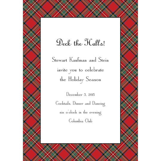 Red Plaid Invites