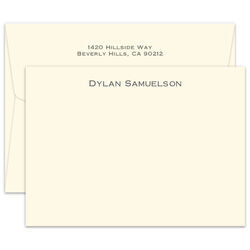 Triple Thick Executive Flat Note Cards - Raised Ink
