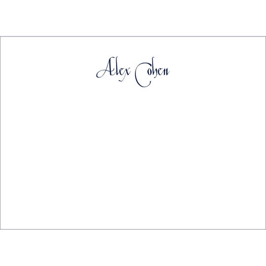 Triple Thick Casual Flat Note Cards - Raised Ink