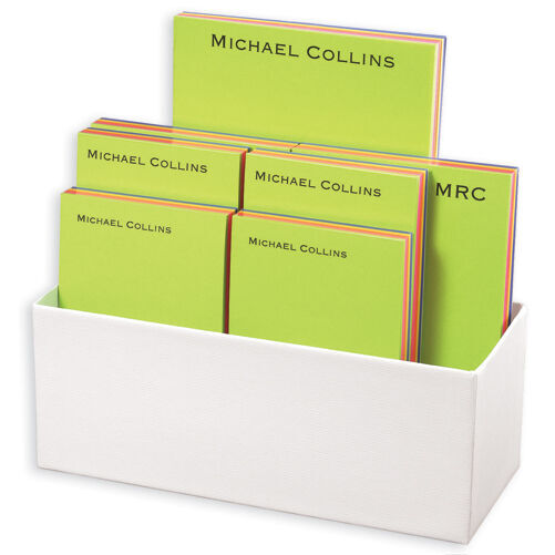 Carnival Notepad Set in Block Font with White Holder