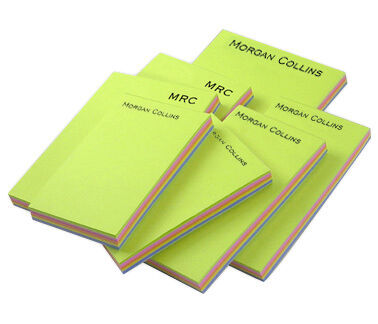Carnival Notepad Set in Block Font with White Holder