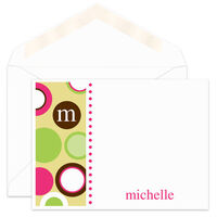 Colorful Pink M&M Flat Note Cards