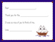 Pirate Fill In Thank You Notes Image 1 of 2