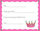 Pink Princess Crown Fill In Thank You Notes Image 1 of 2