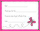 Butterfly  Fill In Thank You Notes Image 1 of 2