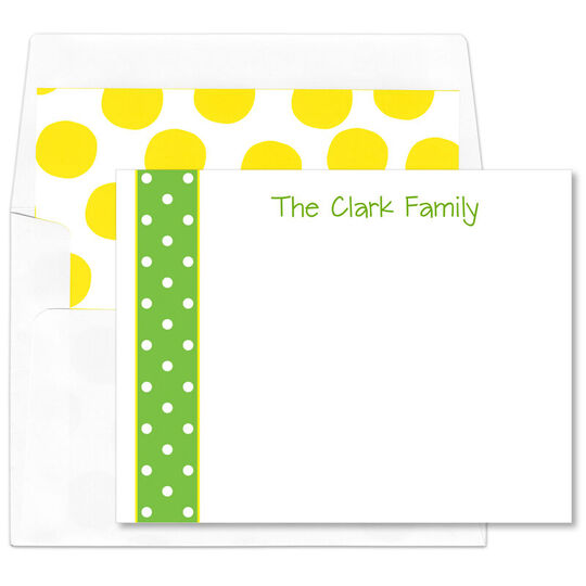 Kelly Ribbon Flat Note Cards