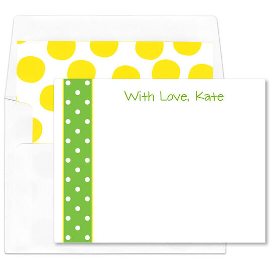 Kelly Ribbon Flat Note Cards