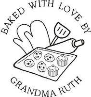 Baked with Love Round Self-Inking Stamper