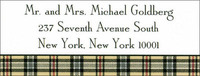 Town Plaid Return Address Labels