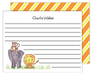 Zoo Friends Flat Note Cards