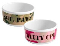 Personalized Camoflauge Cat or Dog Bowl