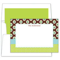 Block Provencial Brown Flat Note Cards