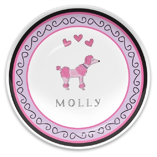 Poodles in Paris Children's Plate