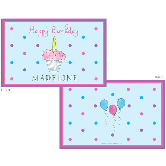 Birthday Cupcake Laminated Placemat