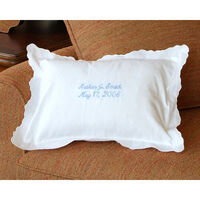 Monogrammed Linen Baby Pillows