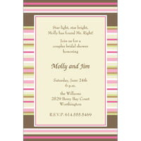 Pink  Stripe Invitations