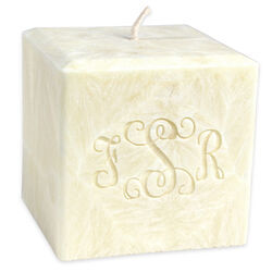 Monogrammed Natural Scent Candle
