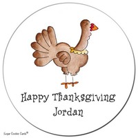 Turkey Round Gift Stickers