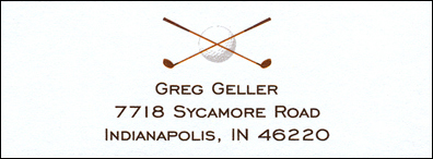 Golf Return Address Labels