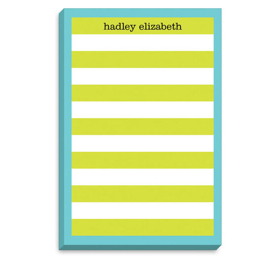 Rugby Lime and Blue Border Notepads