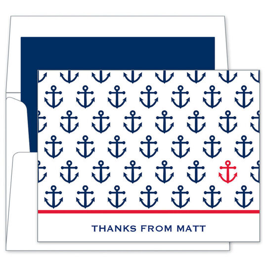 Anchor Repeat Folded Note Cards