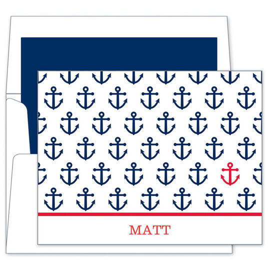 Anchor Repeat Folded Note Cards