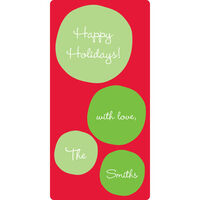 Red and Green Bubble Gift Stickers