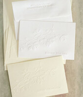 Floral Embossed Foldover Note Cards