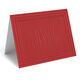 Red Monogram Frame Folded Note Cards - Embossed Image 1 of 3