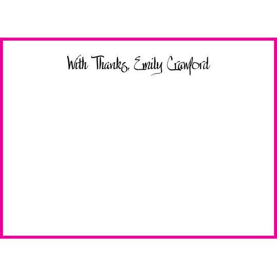 Triple Thick Design Your Own Border Flat Note Cards - Raised Ink