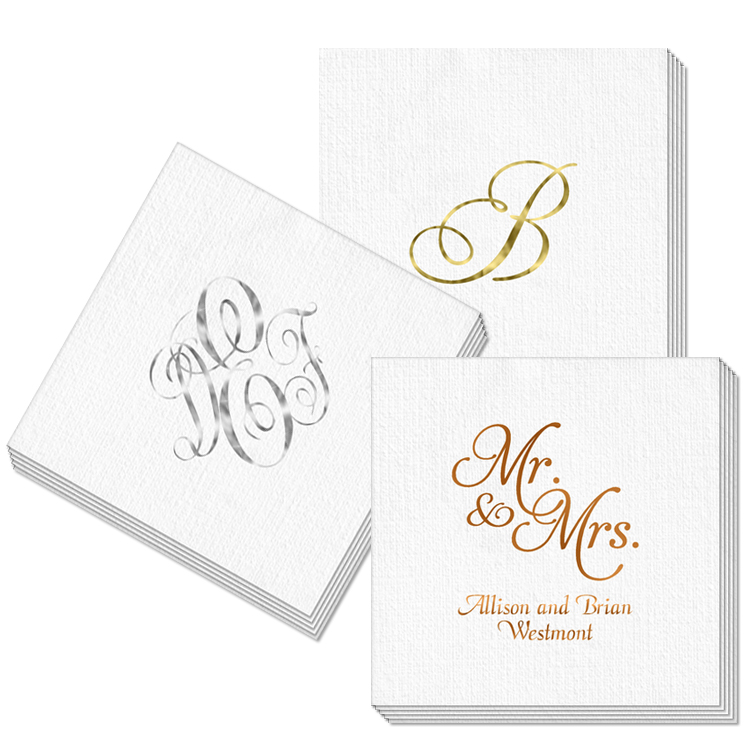 550 Personalized Luncheon napkins custom printed wedding napkins free shipping 