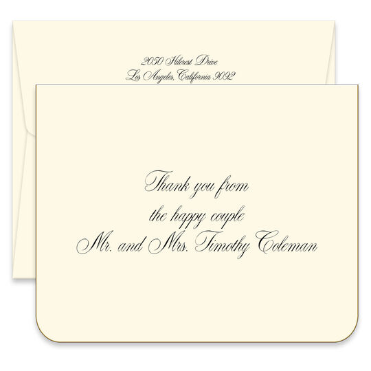 LaTour Gold Edged Folded Sympathy Cards - Raised Ink