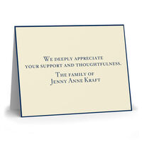 Navy Silhouette Folded Sympathy Cards - Raised Ink