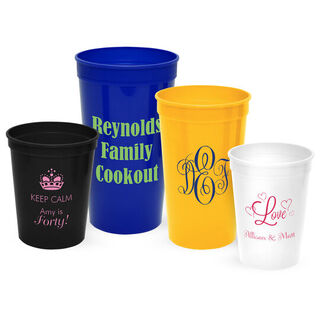 Personalized Disposable 12oz Plastic Cups – My Custom Party Box