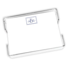 Prestigious Monogrammed Memo with Acrylic Holder