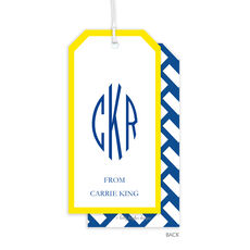 Navy Basketweave Large Hanging Gift Tags