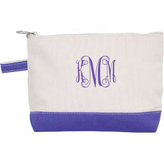 Choice of Monogram Style Canvas Make-Up Bag