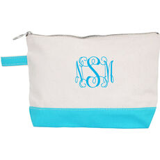 Choice of Monogram Style Canvas Make-Up Bag
