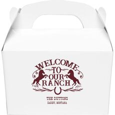 Welcome To Our Ranch Gable Favor Boxes