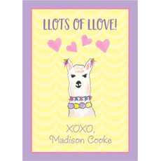 Llama Valentine Exchange Stickers