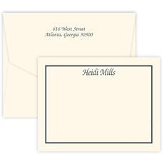 Triple Thick Ace Flat Note Cards - Raised Ink