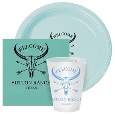 Longhorn Skull with Arrows