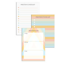Geometric Pastels Task and Tracker 4x6 Post-it® Notes