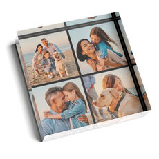 Stunning 4-Photo Block Glass Paperweight