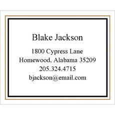 Brown Framed Border Calling Cards