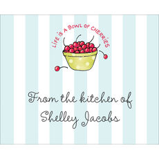 Tiny Bowl of Cherries Gift Stickers