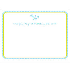 Blue Ruffled Border Shipping Labels