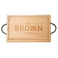 Personalized Family Maple 24 inch Rectangle Cutting Board