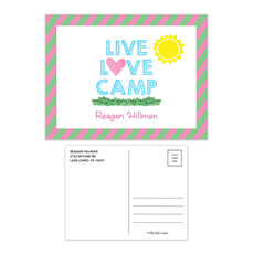 Live Love Camp Flat Postcards