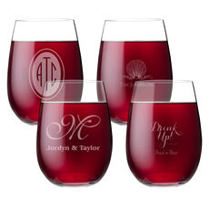 Design Your Own Personalized Tritan Acrylic 14 oz Stemless Wine Set